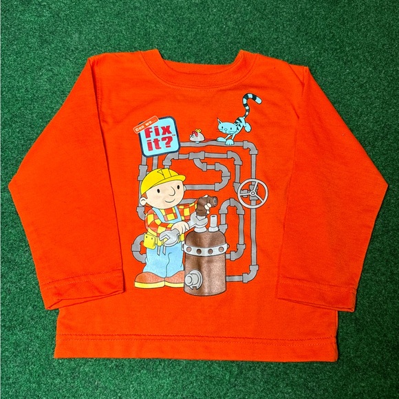 Vintage Bob The Builder 2001 3T Toddler Long Sleeve Cartoon Character T Shirt - Picture 1 of 7